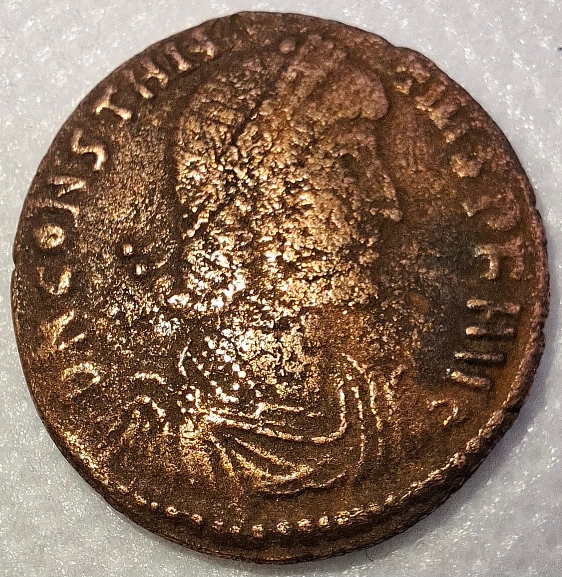 Constâncio II. Maiorina FEL TEMP REPARATIO. Constantinopla, 348 a 351 d.C. RIC VIII 82